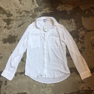 New, Express, button down, size XS